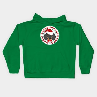 Merry Christmas Dachshund Kids Hoodie